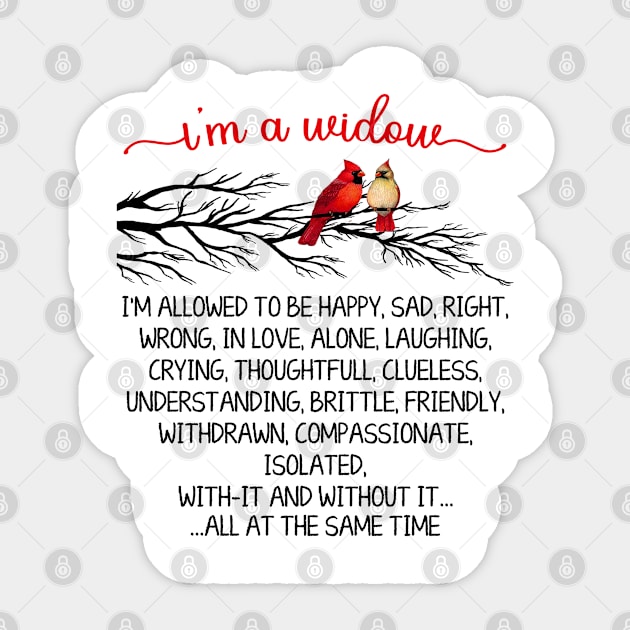 i Am A Widow Sticker by DMMGear